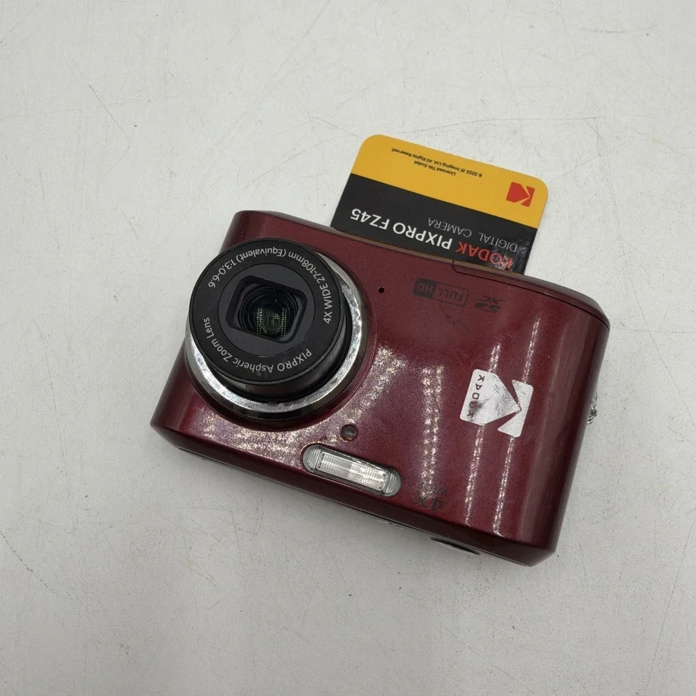 Kodak PIXPRO FZ45 16 MP Digital Compact Camera Red For Parts